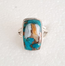 Load image into Gallery viewer, Sterling Silver Native American Turquoise Ring size 10
