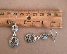 Load image into Gallery viewer, Traditional Old Silver Tuareg hoop earrings Ethnic Tribal,Ethnic Jewelry,sliver Earrings,Dangle &amp; Drop Earrings,Tribal Jewelry,
