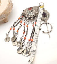 Load image into Gallery viewer, Moroccan Handmade silver Berber Fibula pendant 1960, Berber Amulet, silver Necklace, Berber Fibula
