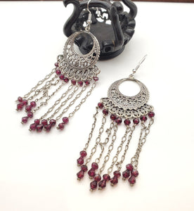 Moroccan Berber Filigree Silver Dangle Earrings silver, Berber Jewelry, sliver Earrings, Dangle & Drop Earrings,