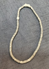 Load image into Gallery viewer, Antique Ethiopian 1 strand of silver Heishi Anklet 1930s ,collectible silver, Ethnic silver Beads ,Jewelry Supplies Beads
