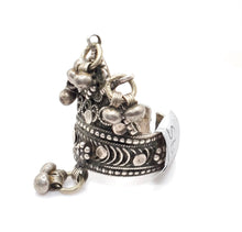 Load image into Gallery viewer, Antique Bawsani Yemen Silver wedding Ring size 9.5 Yemen tribal ,tribal jewelry ,Hand Crafted Silver,Yemen Jewelry ,filigree Jewelry
