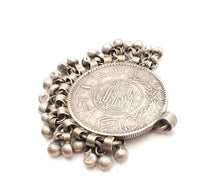 Load image into Gallery viewer, Antique 1935 Saudi Arabia 5 Riyal silver coin traditional Pendant, Hand Crafted Silver,Pendants Necklace,coin Jewelry,Tribal Jewelry
