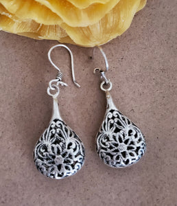 Moroccan Berber Filigree Sterling Silver Dangle Earrings silver 925,Berber Jewelry,sliver Earrings,Dangle & Drop