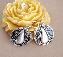 Load image into Gallery viewer, Traditional Old Silver Tuareg hoop earrings Ethnic Tribal,Ethnic Jewelry,sliver Earrings,Dangle &amp; Drop Earrings,Tribal Jewelry,
