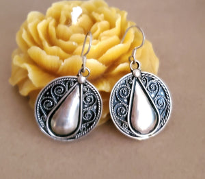 Traditional Old Silver Tuareg hoop earrings Ethnic Tribal,Ethnic Jewelry,sliver Earrings,Dangle & Drop Earrings,Tribal Jewelry,