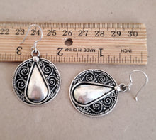 Load image into Gallery viewer, Traditional Old Silver Tuareg hoop earrings Ethnic Tribal,Ethnic Jewelry,sliver Earrings,Dangle &amp; Drop Earrings,Tribal Jewelry,
