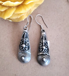 Moroccan Berber Sterling Silver Dangle Earrings silver 925,Berber Jewelry,sliver Earrings,Dangle & Drop Earrings,