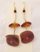 Load image into Gallery viewer, Baltic amber Earrings ,Dangle &amp; Drop Earrings, Natural Baltic amber, Polished amber, Genuine amber, Amber beads, Gemstone earrings
