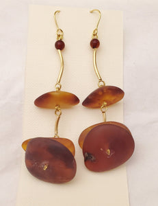 Baltic amber Earrings ,Dangle & Drop Earrings, Natural Baltic amber, Polished amber, Genuine amber, Amber beads, Gemstone earrings