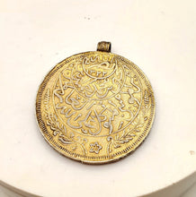 Load image into Gallery viewer, Antique Yemen Rare gold silver coin traditional Pendant, Hand Crafted Silver, Pendants Necklace, coin Jewelry, Tribal Jewelry
