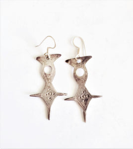 Moroccan Vintage Silver Tuareg Earring ,Tribal Earring ,Moroccan Earring ,Vintage Silver ,Tuareg Earring, Tuareg jewelry