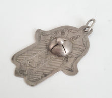 Load image into Gallery viewer, Moroccan Old silver Hand of Fatima Hamsa Pendant Amulet,Berber Jewelry,African Jewelry,Moroccan Jewelry,Hand of Fatima Charm
