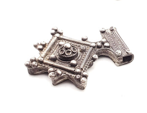 Antique Moroccan Silver Berber Cross Pendant Ethnic Tribal, Hand Crafted Silver, Pendants Necklace, Ethnic Jewelry, Tribal Jewelry