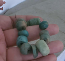 Load image into Gallery viewer, Ancient Moroccan Amazonite Stone Bead 30 gr, Mauritania Amazonite, African Trade, Sahara Amazonite, Ancient Stone, Tribal jewelry
