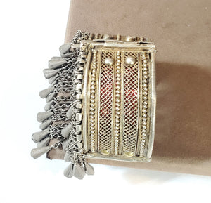 Antique Ethiopian Silver Cuff BRACELET ,Ethnic Tribal cuff, Antique ,Boho jewelry , Ethnic, East African