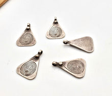 Load image into Gallery viewer, unique Moroccan Berber silver spiral of life Pendants, Hand Crafted Silver, Ethnic Tribal Jewelry, Jewelry Making
