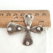 Load image into Gallery viewer, Antique Ethiopian Christian silver cross pendant,Amulet pendant,Genuine old neckcross,Good silver,Boho jewelry
