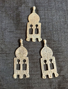 Moroccan Berber Old traditional 1 silver doorways pendant, Berber Talisman, Berber Jewelry, African Jewelry, Moroccan Jewelry