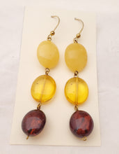 Load image into Gallery viewer, Baltic amber Earrings ,Dangle &amp; Drop Earrings, Natural Baltic amber, Polished amber, Genuine amber, Amber beads, Gemstone earrings
