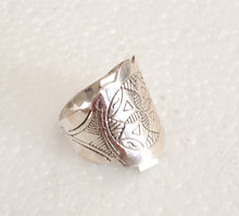 Load image into Gallery viewer, Moroccan Hand Made sterling silver 925 Berber Ring size 7.5,Ethnic Rings ,Tribal Jewelry, Moroccan Rings, Berber Jewelry
