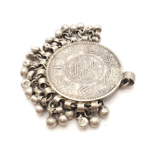 Antique 1935 Saudi Arabia 5 Riyal silver coin traditional Pendant, Hand Crafted Silver,Pendants Necklace,coin Jewelry,Tribal Jewelry