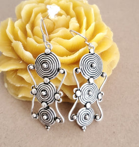 Moroccan Berber Sterling Silver Dangle Earrings silver 925,Berber Jewelry,sliver Earrings,Dangle & Drop Earrings,