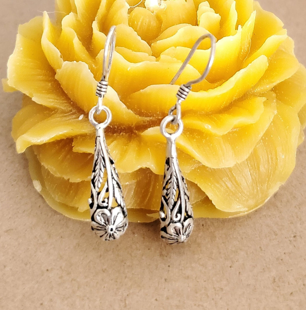 Moroccan Berber Filigree Sterling Silver Dangle Earrings silver 925,Berber Jewelry,sliver Earrings,Dangle & Drop