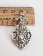 Load image into Gallery viewer, Moroccan Berber Old traditional silver pendant, Berber Talisman, Berber Jewelry, African Jewelry, Moroccan Jewelry, Berber Ethnic,
