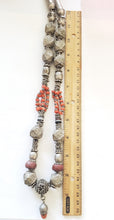 Load image into Gallery viewer, Antique Yemen Bawsani Coral Silver Necklace: Filigree Tribal Jewelry
