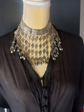 Load image into Gallery viewer, Antique Bawsani Silver Granulated Dangle Necklace: Yemen Tribal Jewelry
