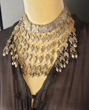 Load image into Gallery viewer, Antique Bawsani Silver Granulated Dangle Necklace: Yemen Tribal Jewelry
