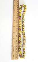 Load image into Gallery viewer, Antique Venetian Trade Bead Strand: Yellow Pineapple, Wedding Cake Glass
