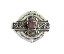 Load image into Gallery viewer, Antique Berber Silver Pendant: Moroccan Enamel Tribal Jewelry
