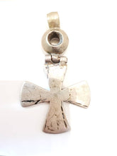 Load image into Gallery viewer, Antique Silver Ethiopian Coptic Cross Pendant: Handmade Tribal Jewelry
