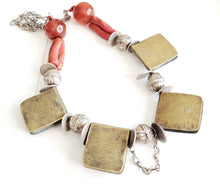 Load image into Gallery viewer, Antique Berber Coral Silver Pendant Necklace: Moroccan Tribal Jewelry
