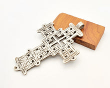 Load image into Gallery viewer, Ethiopian Coptic Cross Pendant: Handmade 925 Silver Religious Jewelry
