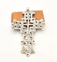 Load image into Gallery viewer, Ethiopian Coptic Cross Pendant: Handmade 925 Silver Religious Jewelry
