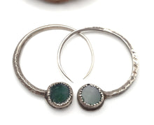 Load image into Gallery viewer, Vintage Silver Tuareg Hoop Earrings: Ethnic Tribal Jewelry
