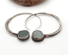 Load image into Gallery viewer, Vintage Silver Tuareg Hoop Earrings: Ethnic Tribal Jewelry
