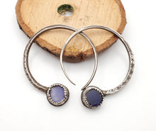 Load image into Gallery viewer, Vintage Silver Tuareg Hoop Earrings: Moroccan Tribal Jewelry
