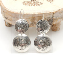 Load image into Gallery viewer, Moroccan Berber Sterling Silver Filigree Dangle Earrings
