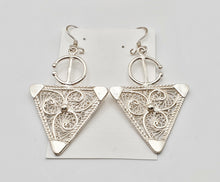 Load image into Gallery viewer, Moroccan Berber Fibula Sterling Silver Dangle Earrings
