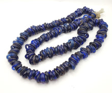 Load image into Gallery viewer, Rare 19th Century Dutch Blue Glass Trade Beads: 34&quot; Antique Strand
