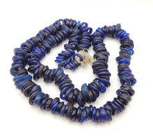 Load image into Gallery viewer, Rare 19th Century Dutch Blue Glass Trade Beads: 34&quot; Antique Strand
