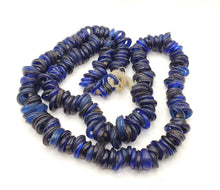 Load image into Gallery viewer, Rare 19th Century Dutch Blue Glass Trade Beads: 34&quot; Antique Strand
