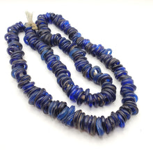 Load image into Gallery viewer, Rare 19th Century Dutch Blue Glass Trade Beads: 34&quot; Antique Strand
