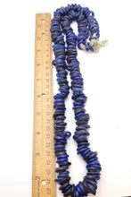 Load image into Gallery viewer, Rare 19th Century Dutch Blue Glass Trade Beads: 34&quot; Antique Strand
