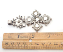 Load image into Gallery viewer, Vintage Ethiopian Cross Pendant: 1800s Coin Silver, Tribal Jewelry
