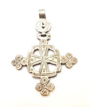 Load image into Gallery viewer, Antique Ethiopian Cross Pendant: 925 Silver Tribal Jewelry, 1800s
